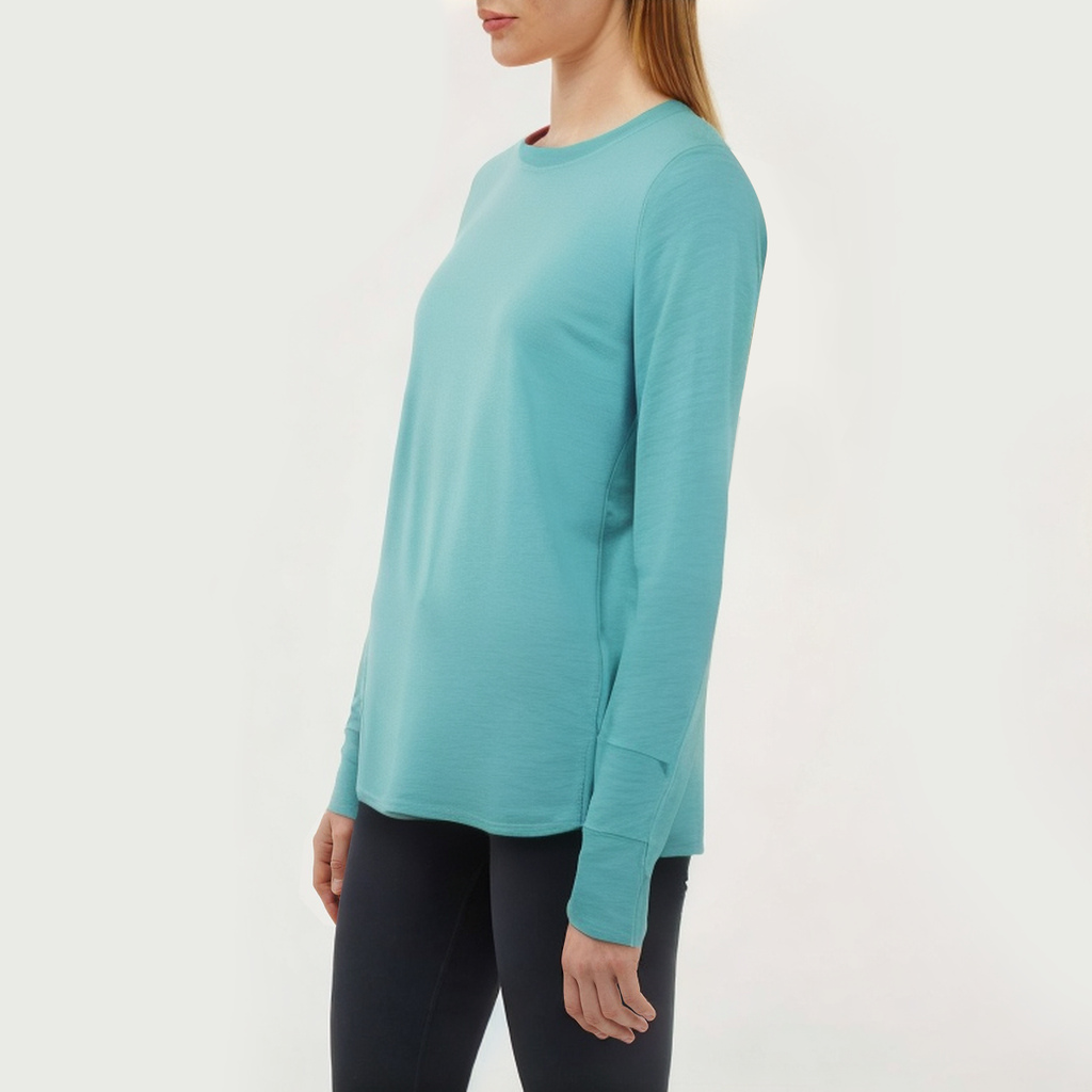 Breathable anti-pilling women's loose long-sleeved T-shirt