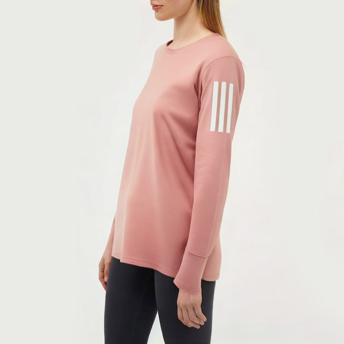 Round neck breathable women's loose long-sleeved T-shirt