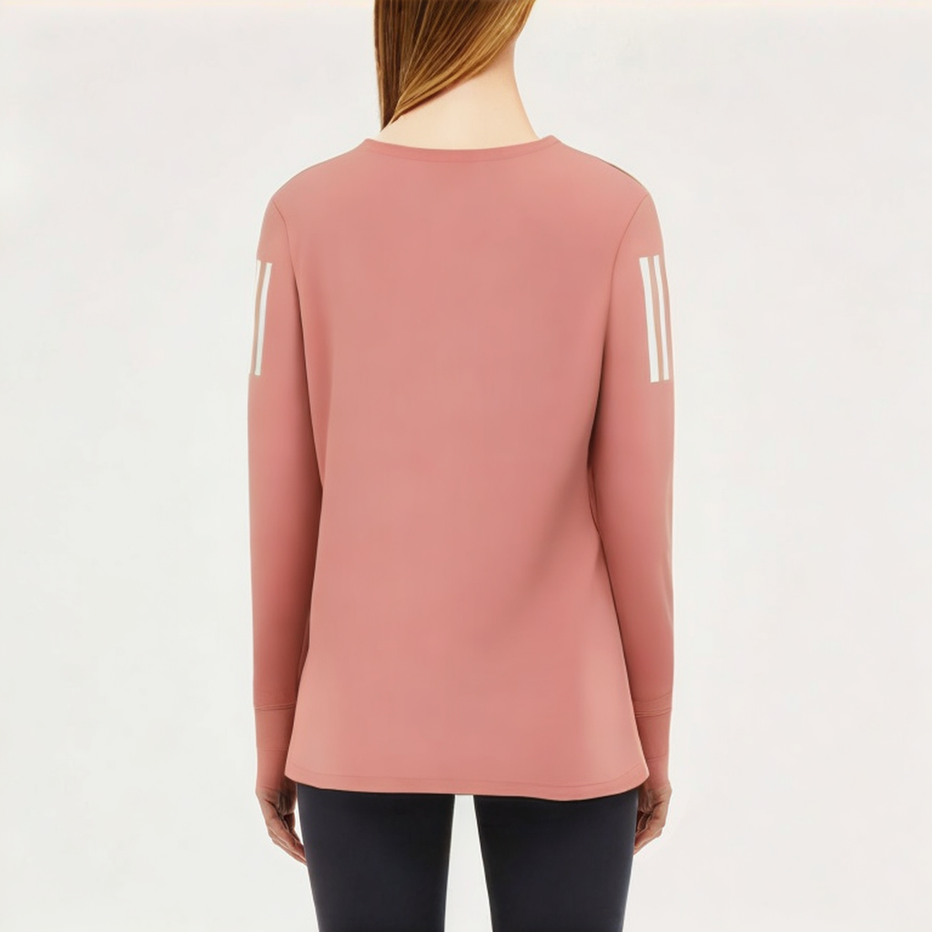 Round neck breathable women's loose long-sleeved T-shirt