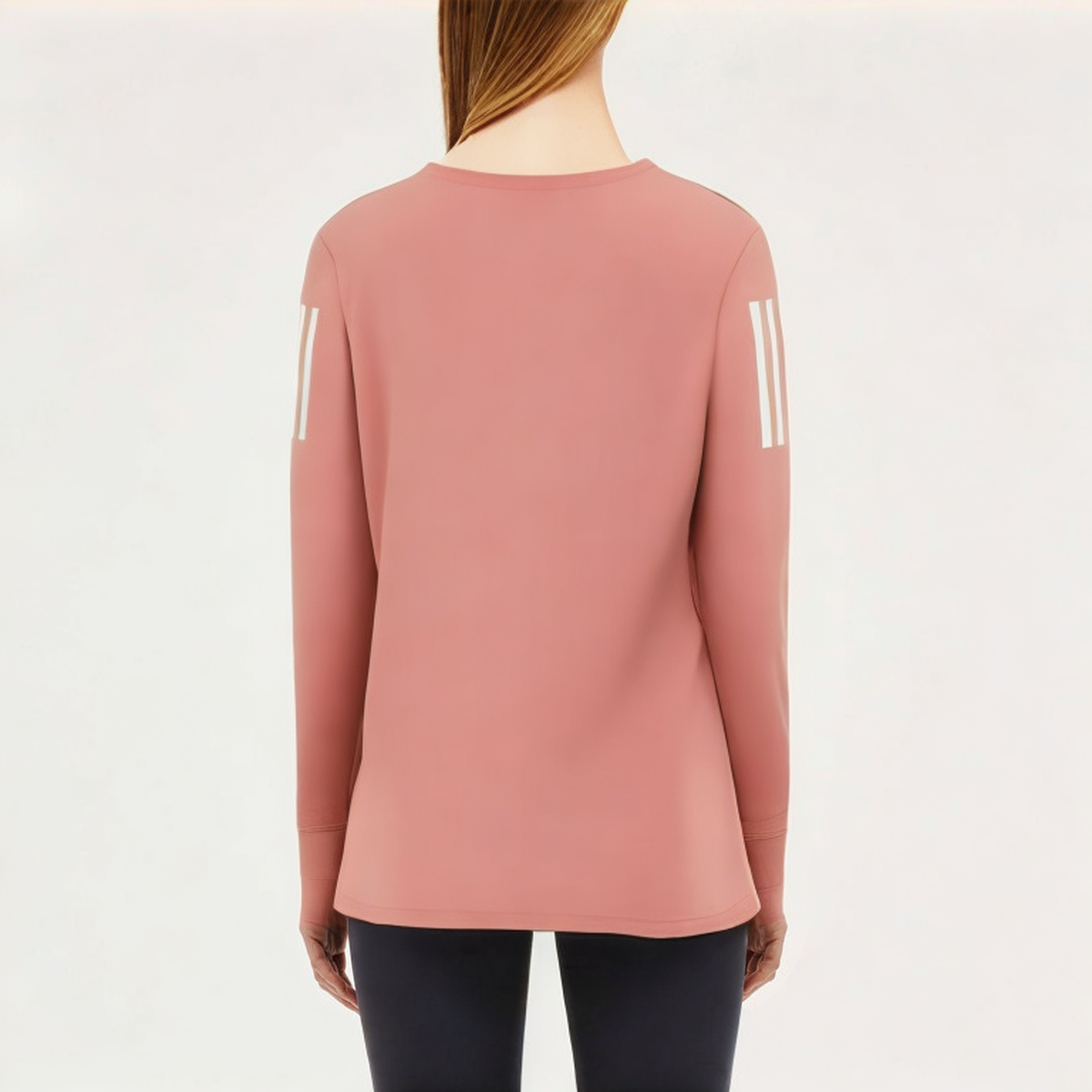 Round neck breathable women's loose long-sleeved T-shirt