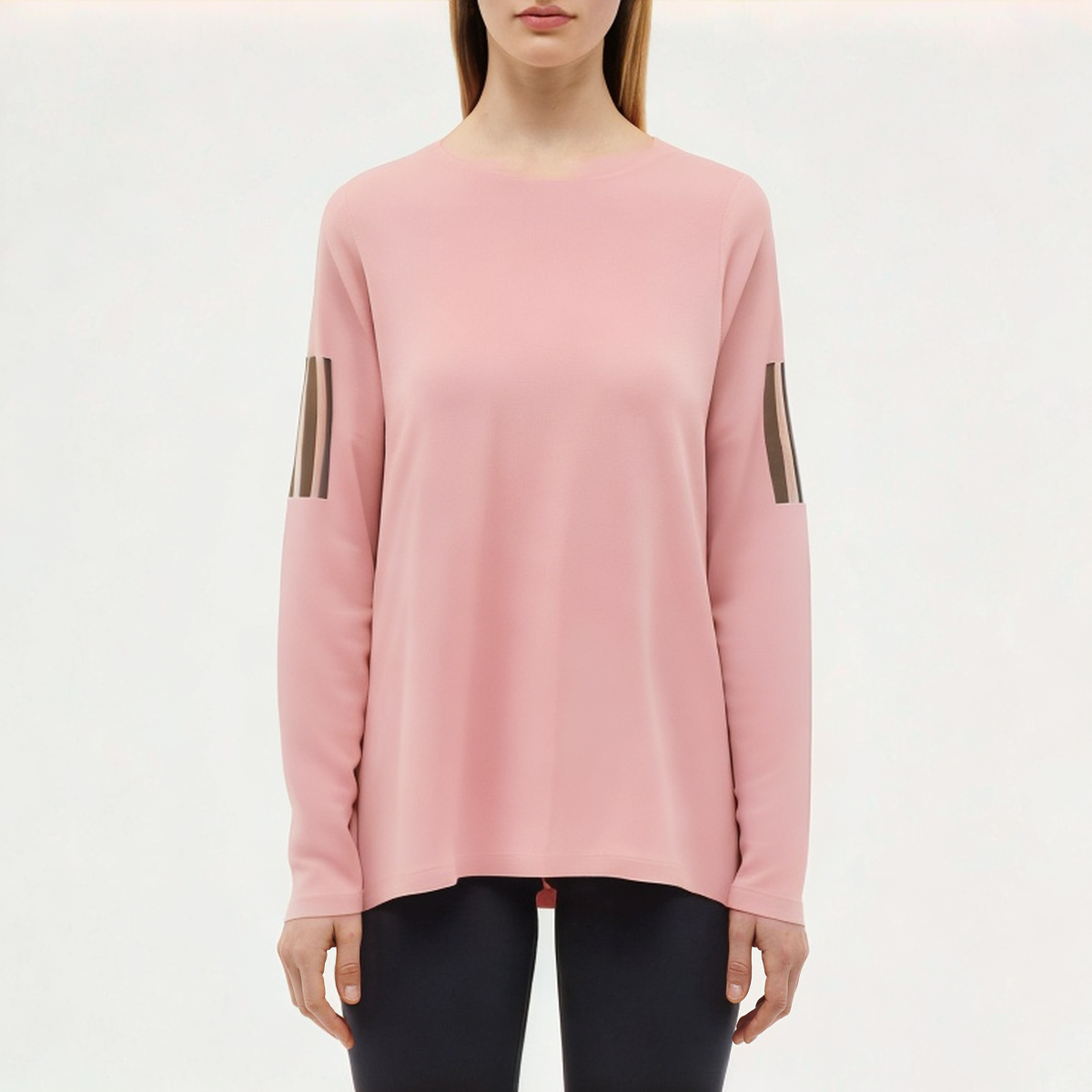 Round neck comfortable women's loose long sleeve T-shirt
