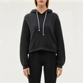 Black cotton women's sports sweatshirt