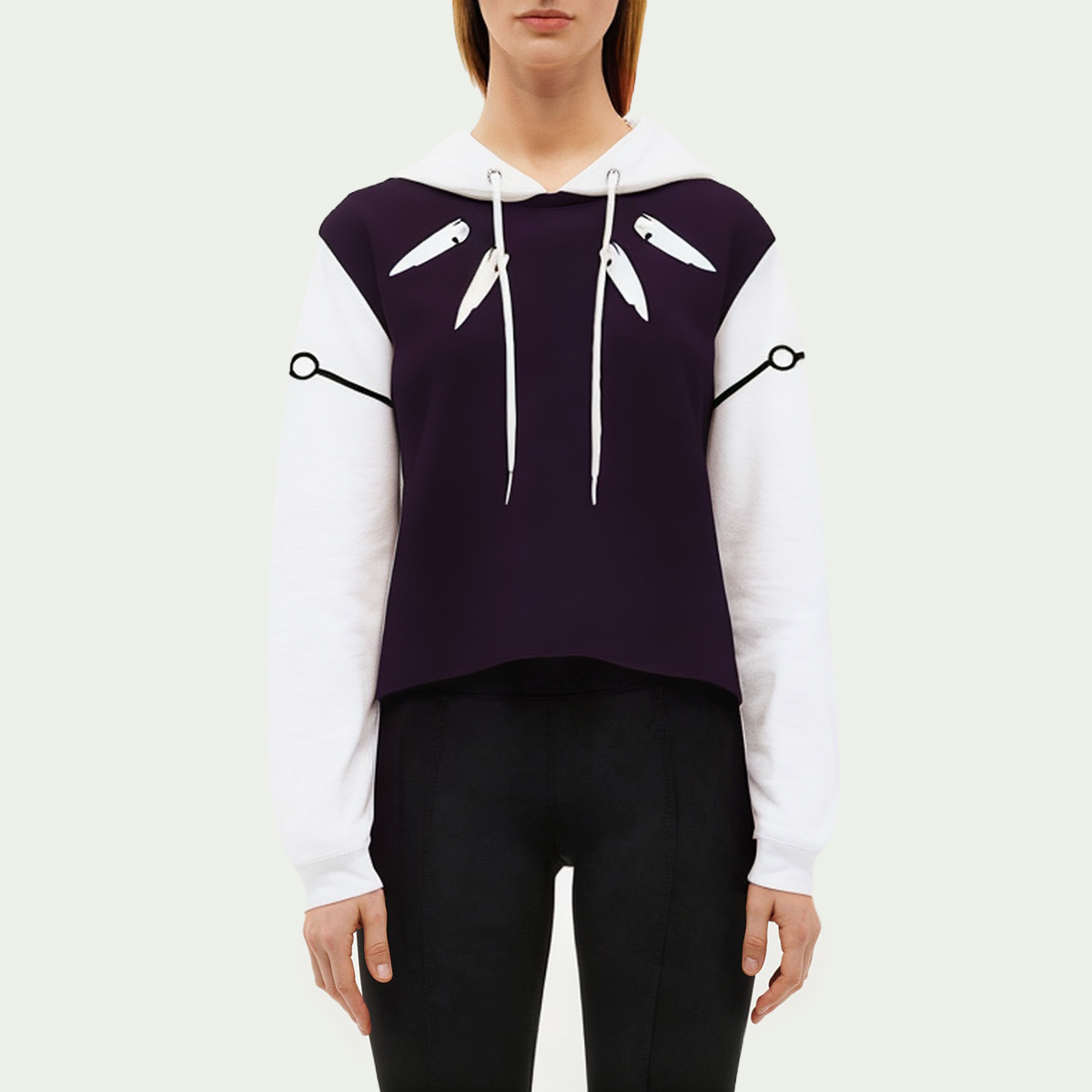 Women's printed cotton sports sweatshirt
