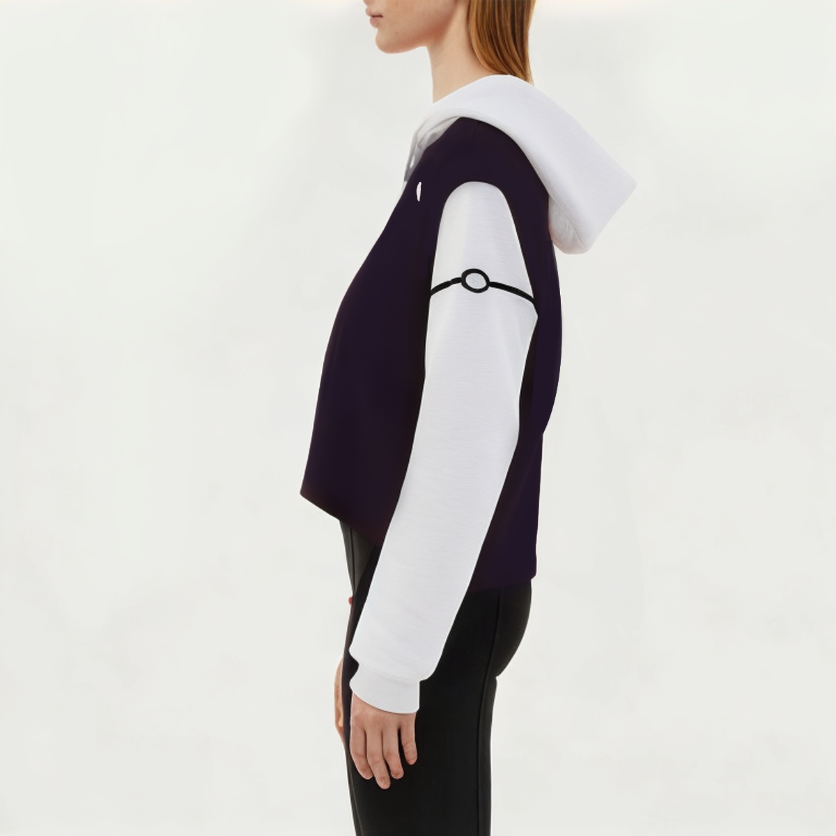 Women's printed cotton sports sweatshirt