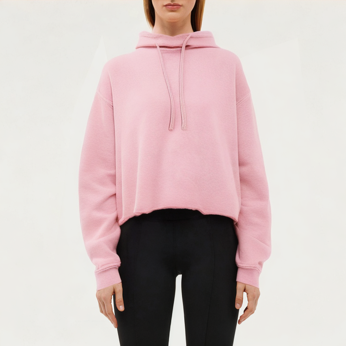 Lightweight pink women's sports sweatshirt