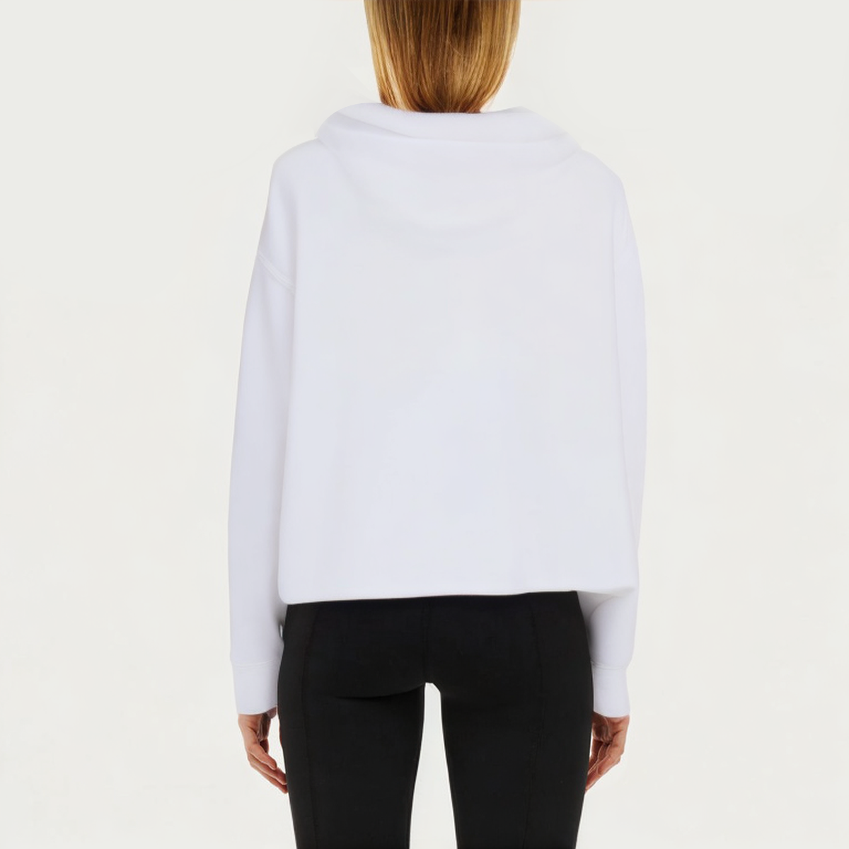 White breathable women's sports sweatshirt