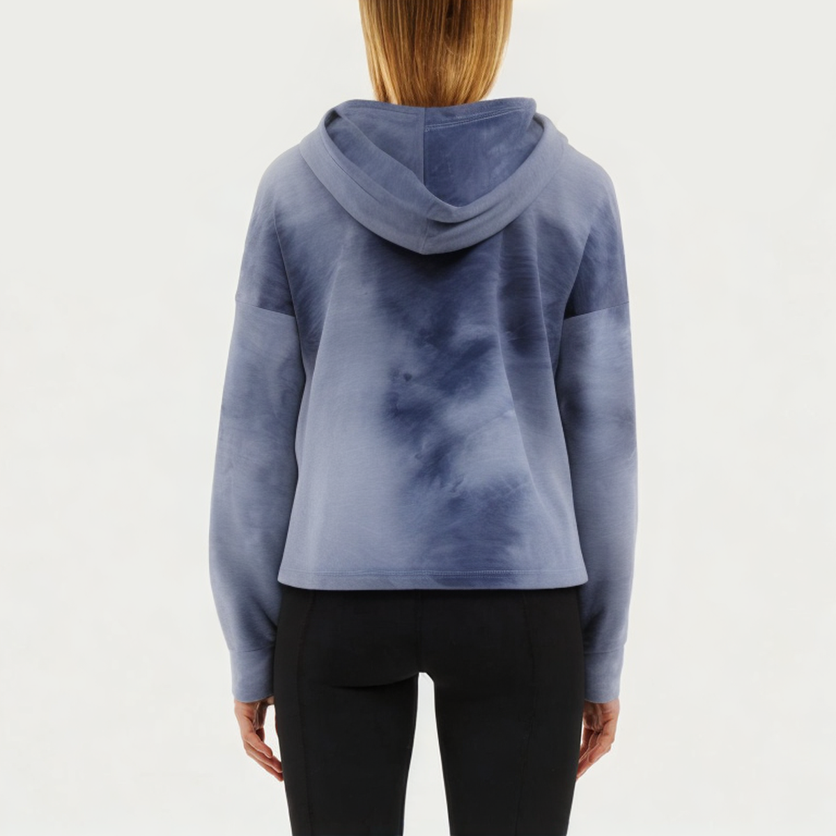 Tie-dyed cotton women's sports sweatshirt