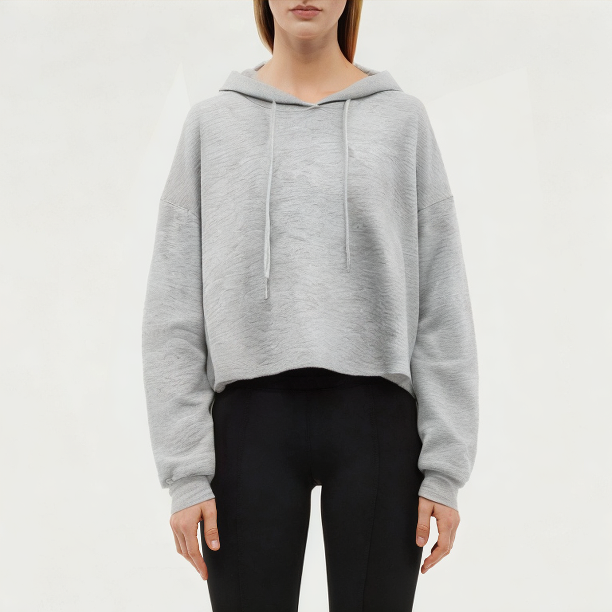 Casual grey women's sports sweatshirt