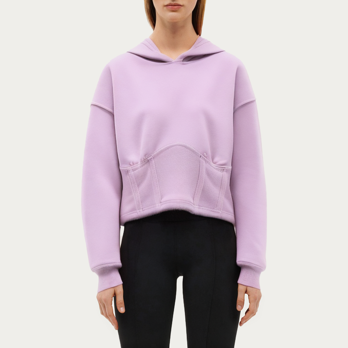 Purple loose women's sports sweatshirt