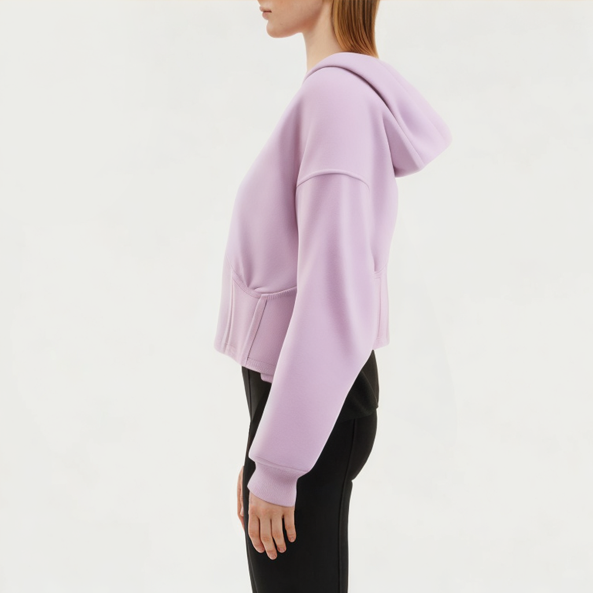 Purple loose women's sports sweatshirt