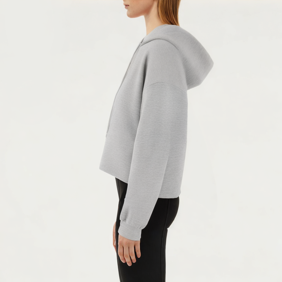 Grey cotton women's sports sweatshirt