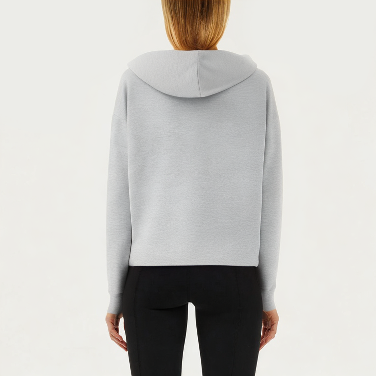 Grey cotton women's sports sweatshirt