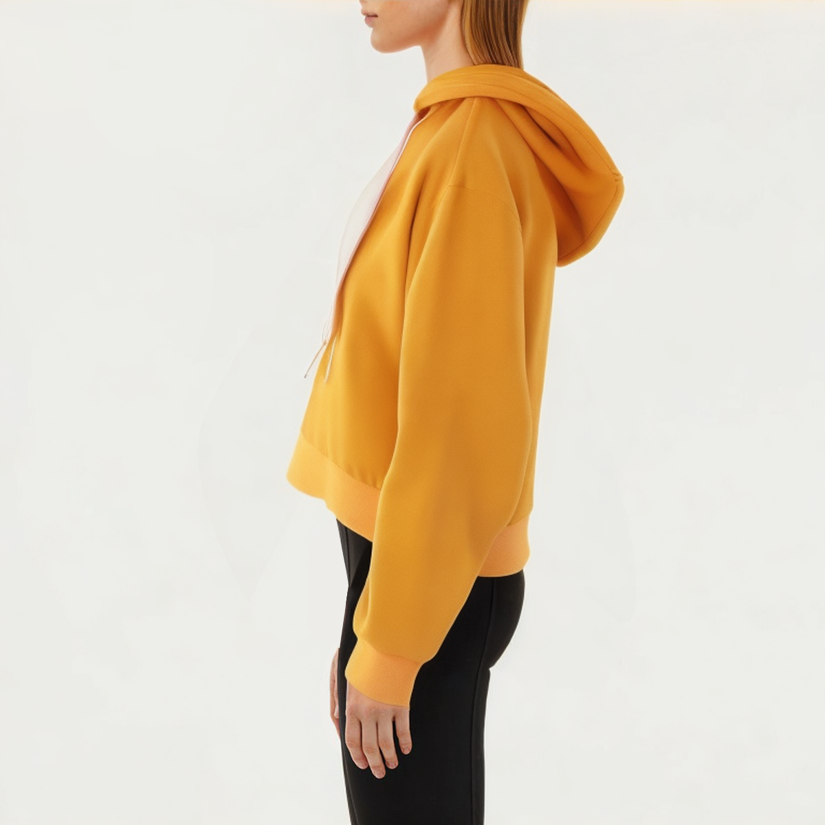 Yellow breathable women's sports sweatshirt