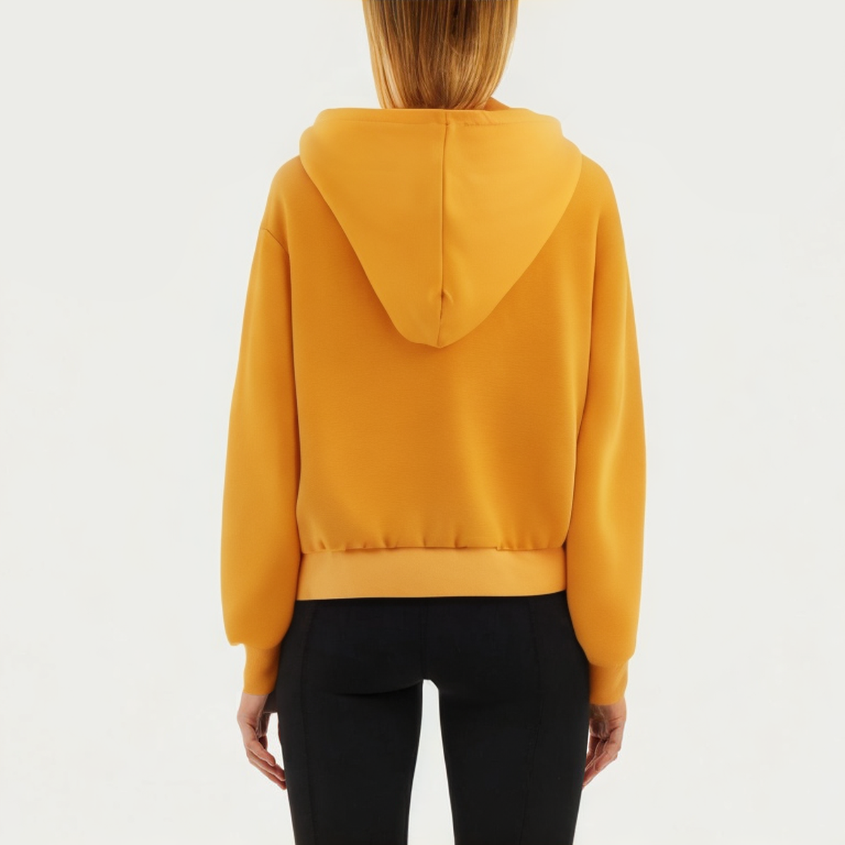 Yellow breathable women's sports sweatshirt