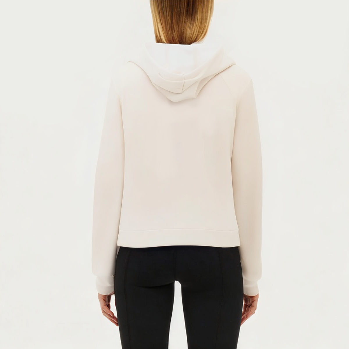 Beige cotton women's sports sweatshirt