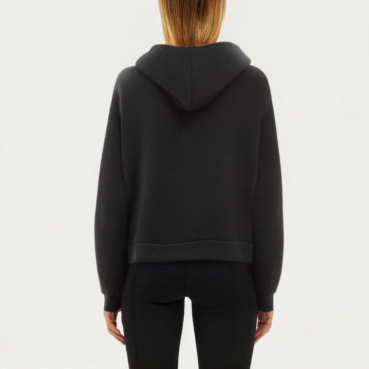 Black breathable women's sports sweatshirt