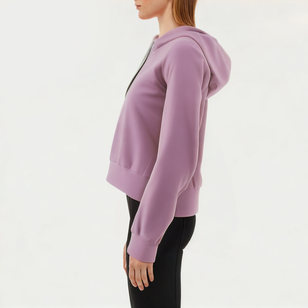 Purple skin-friendly women's sports sweatshirt
