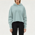 Loose women's sports sweatshirt with hood