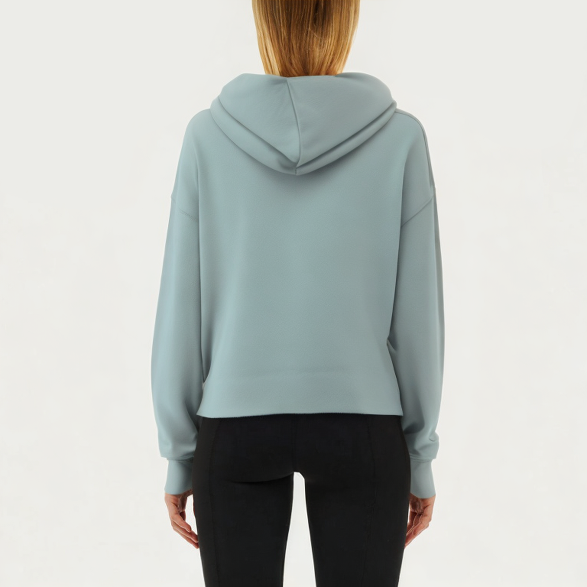 Loose women's sports sweatshirt with hood