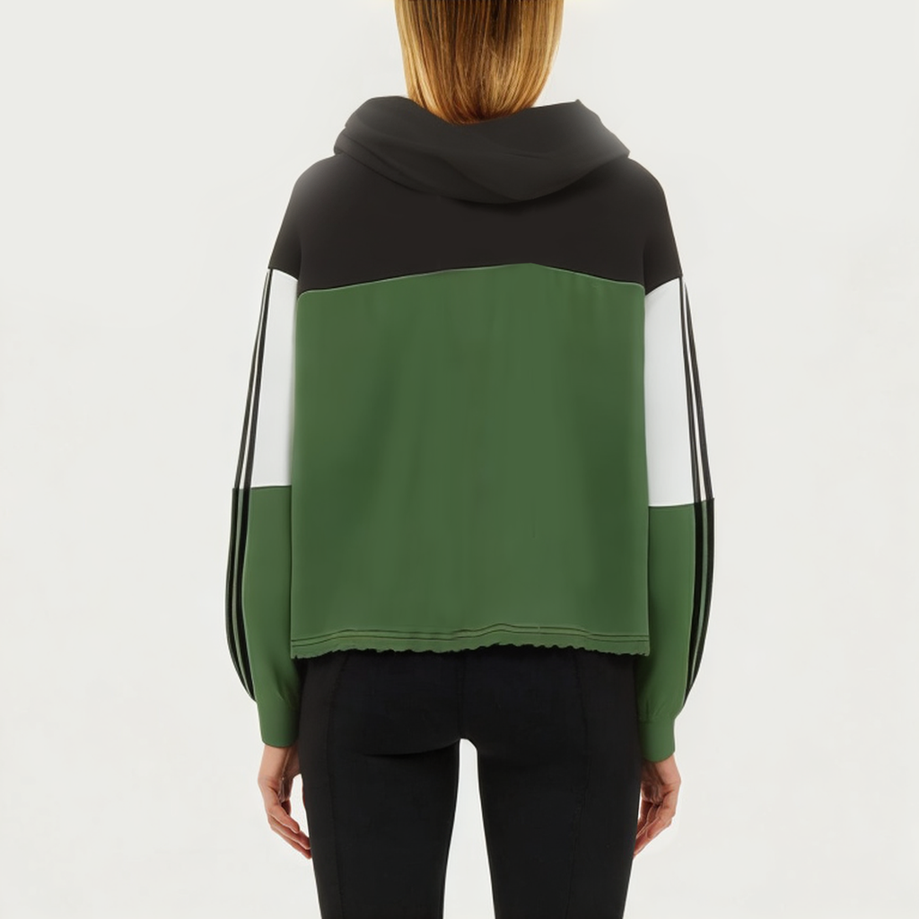 Colorblocked quick-drying women's sports sweatshirt
