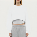 White anti-wrinkle women's loose long-sleeved T-shirt