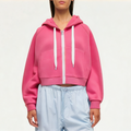 Casual hooded women's sweatshirt jacket