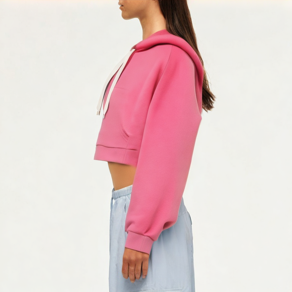 Casual hooded women's sweatshirt jacket