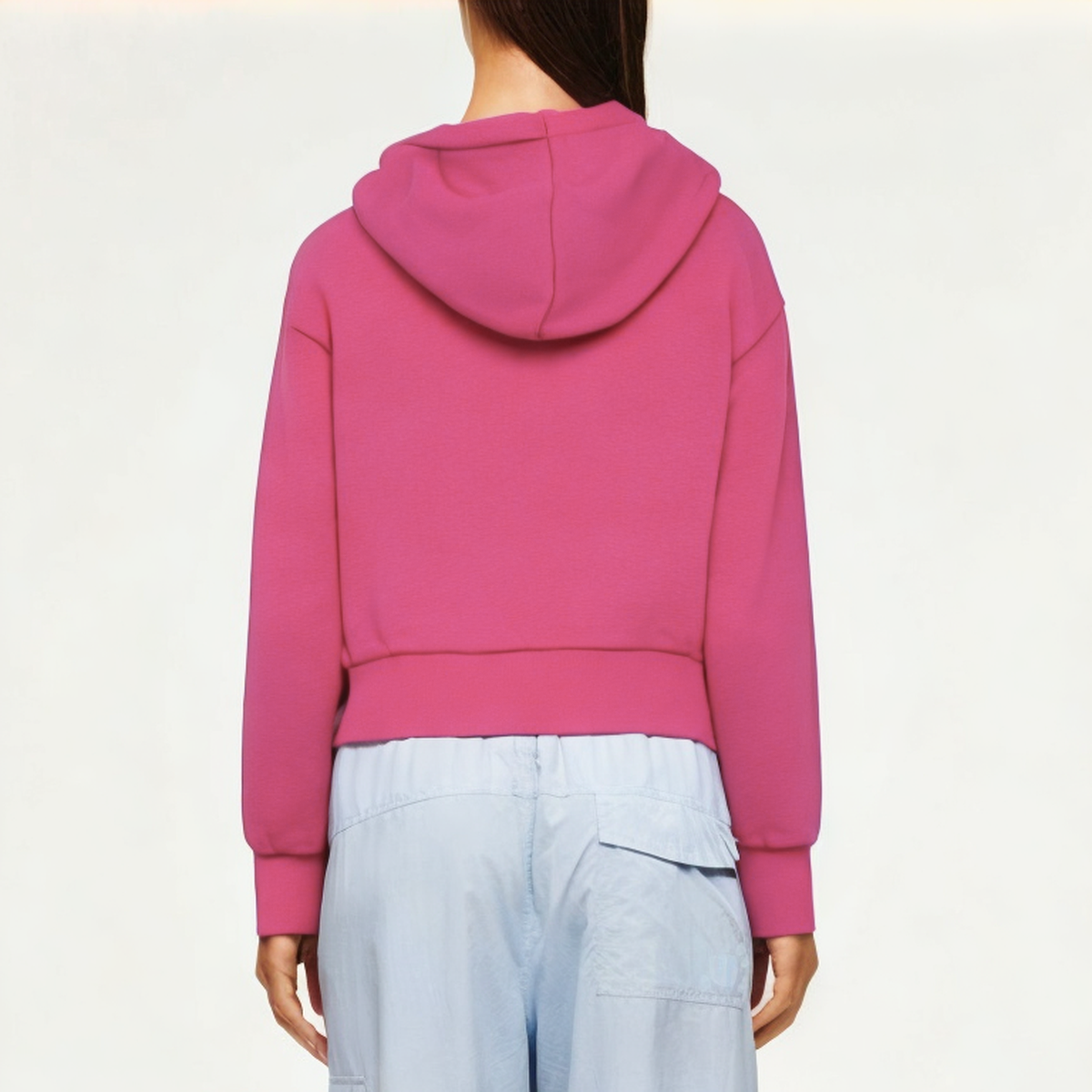 Casual hooded women's sweatshirt jacket