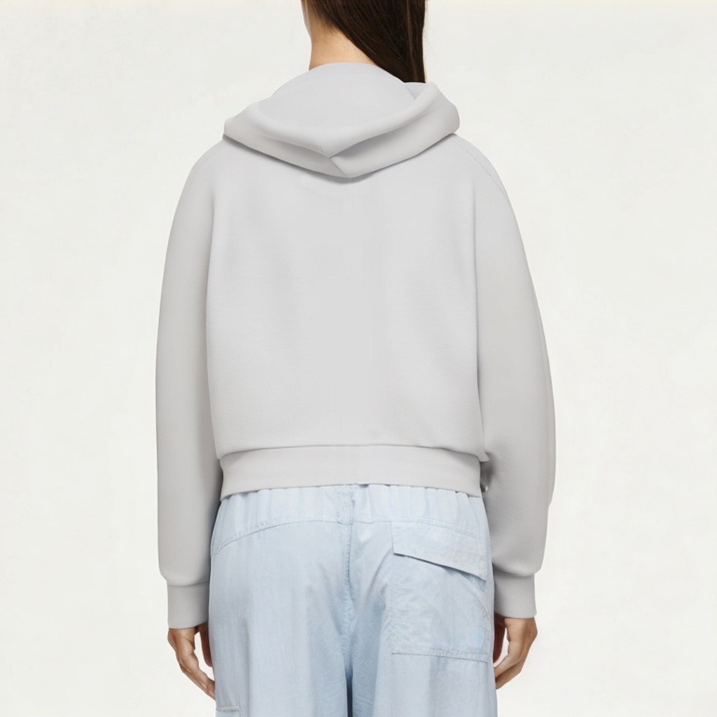 High stretch hooded women's sweatshirt jacket