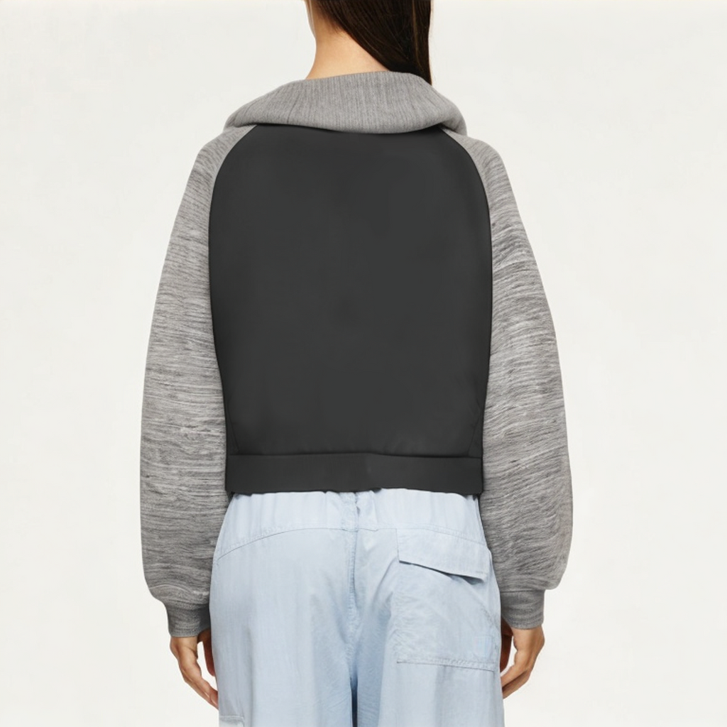 Casual high elastic women's sweatshirt jacket