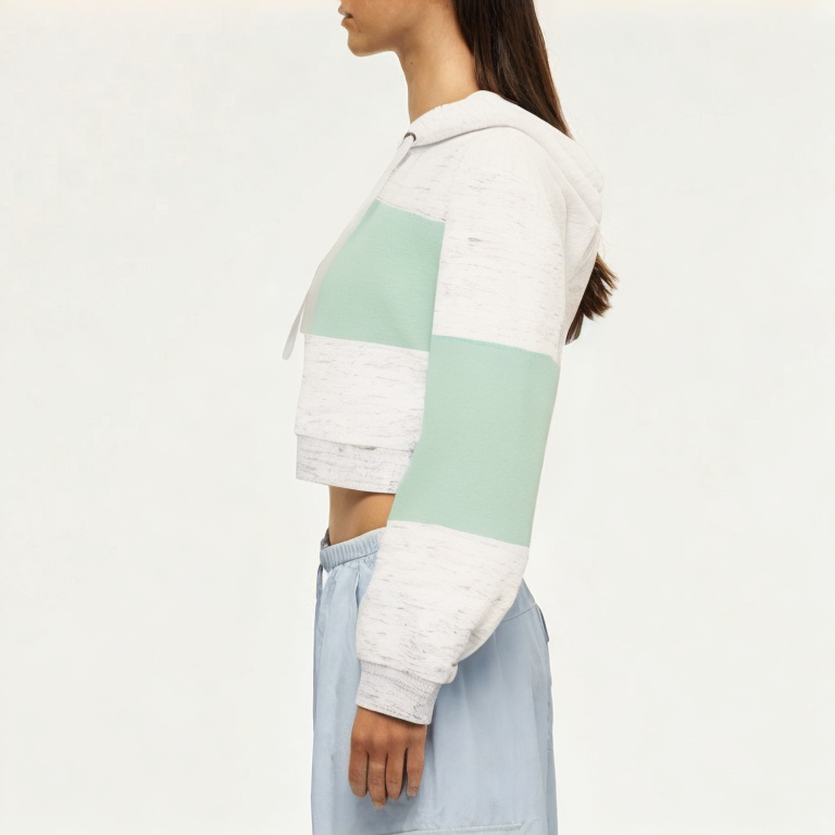 Casual color block women's sweatshirt jacket