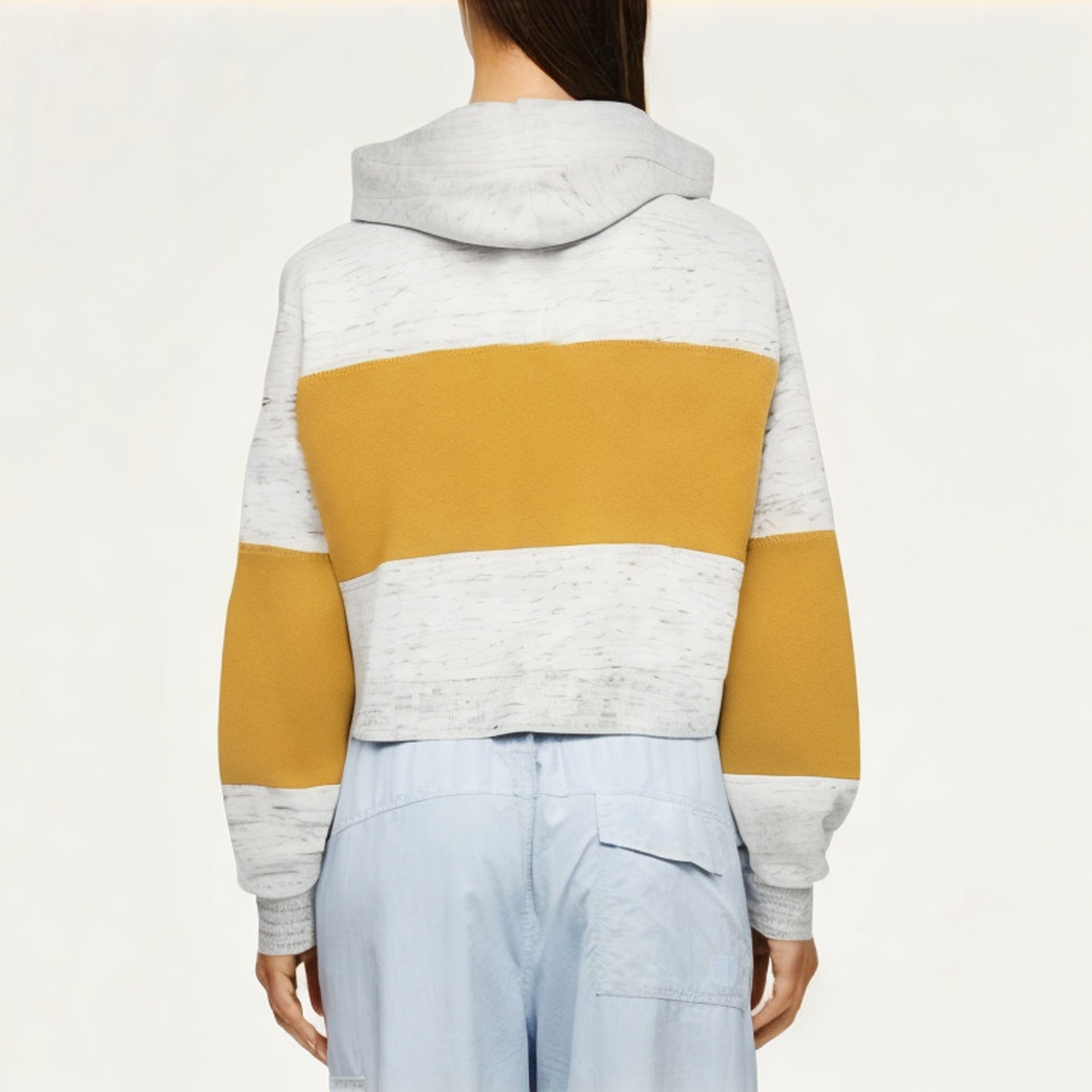 Women's zippered hooded sweatshirt jacket