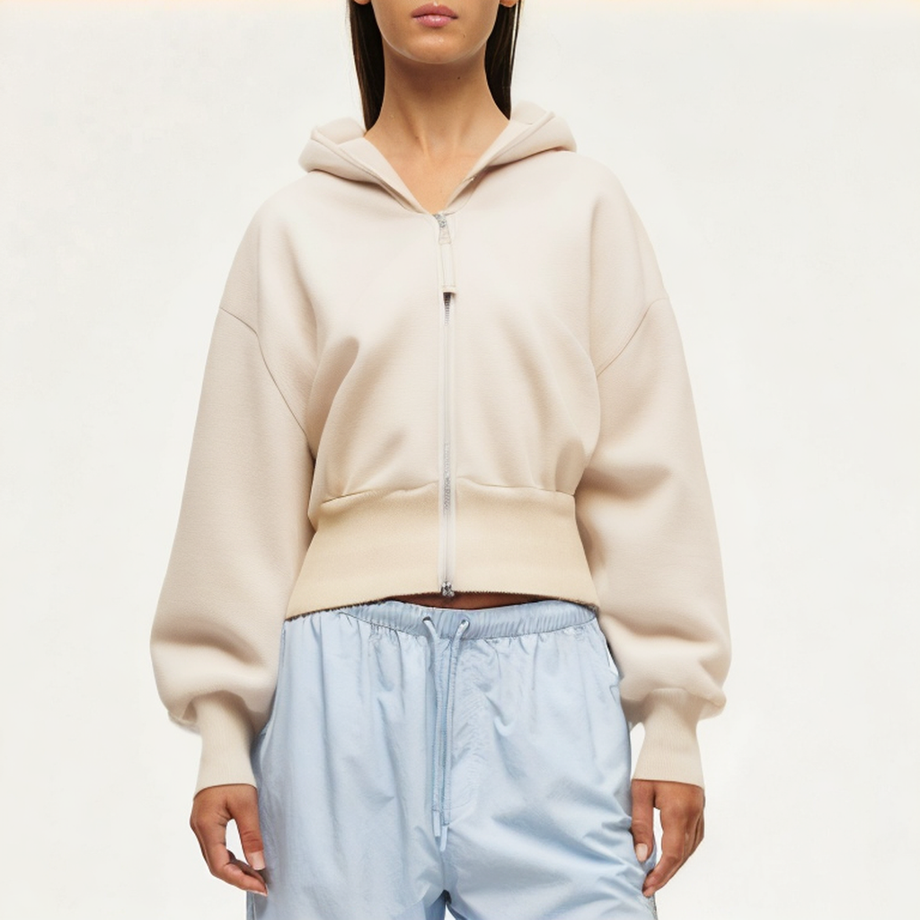 Stretch breathable women's sweatshirt jacket