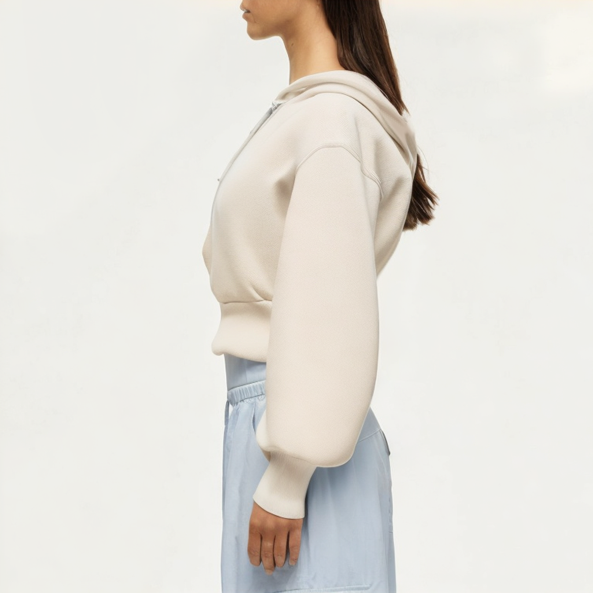 Stretch breathable women's sweatshirt jacket