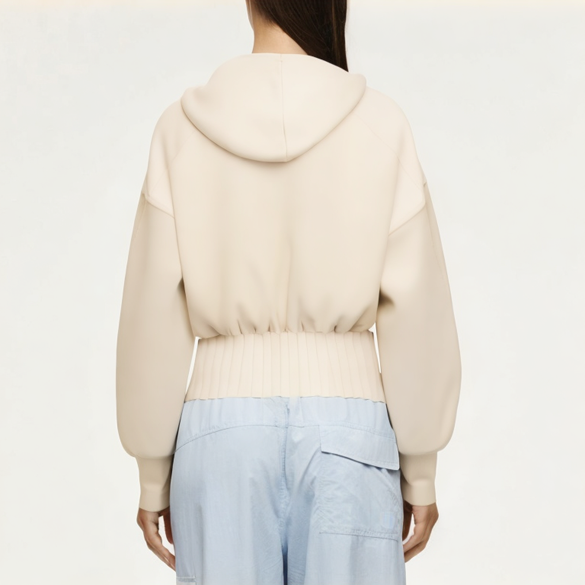 Stretch breathable women's sweatshirt jacket