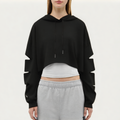 Black hollow ladies loose long-sleeved T-shirt