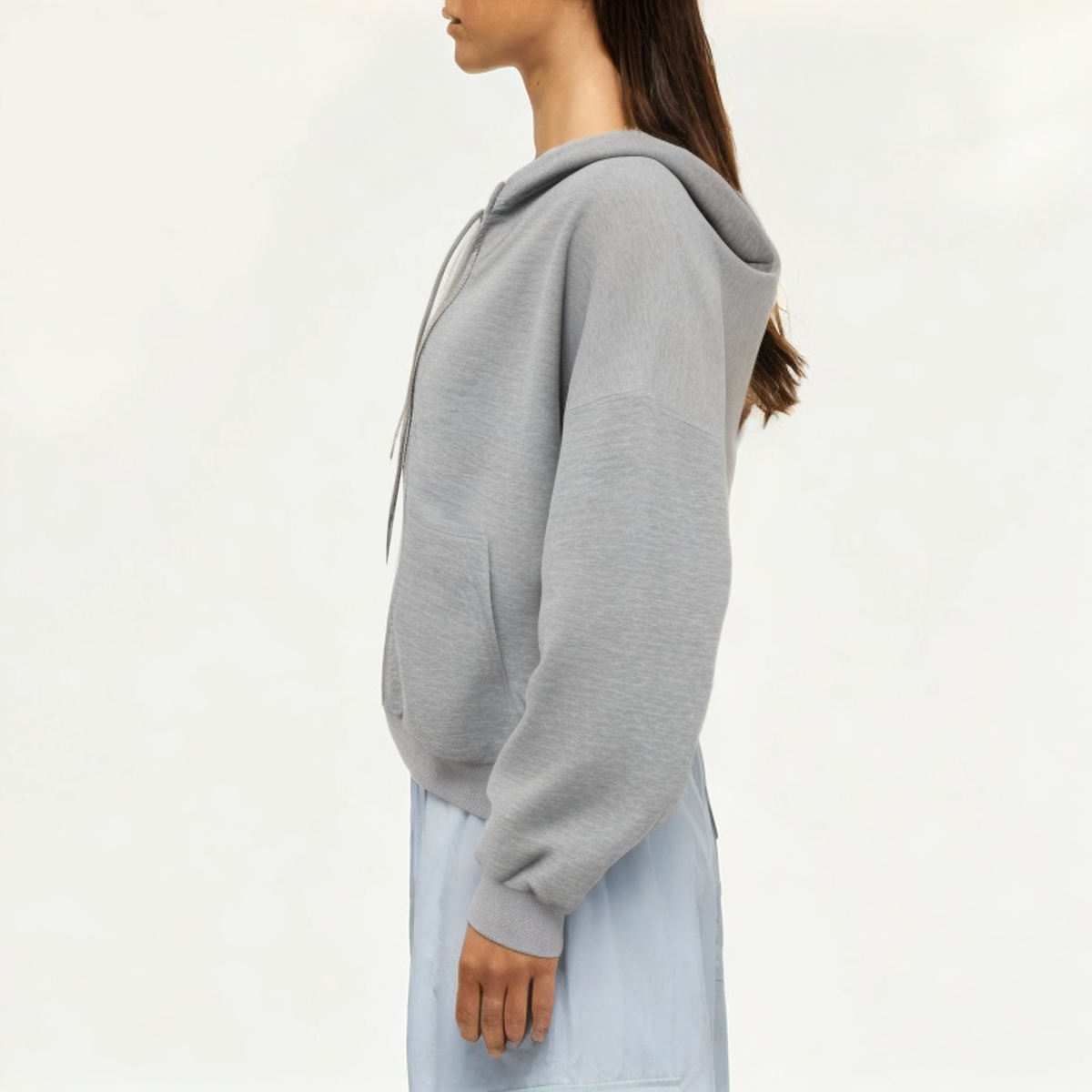 Lightweight stretchy women's sweatshirt jacket