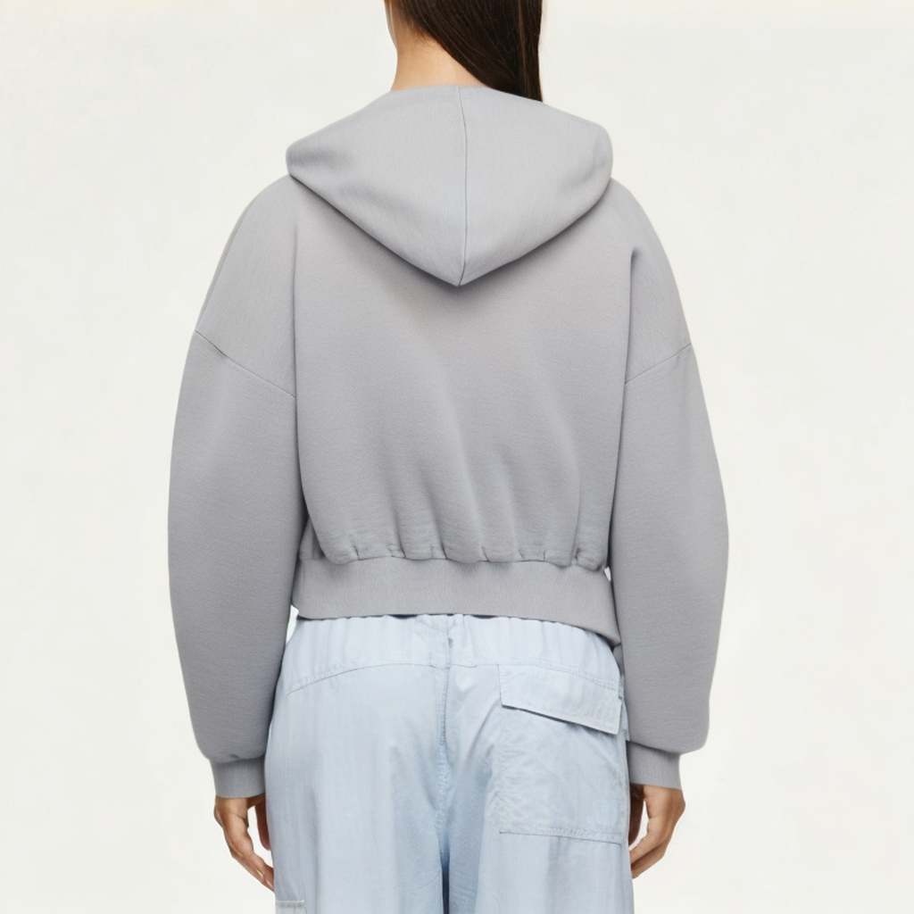 Lightweight stretchy women's sweatshirt jacket