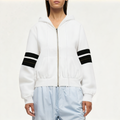 Breathable hooded women's sweatshirt jacket