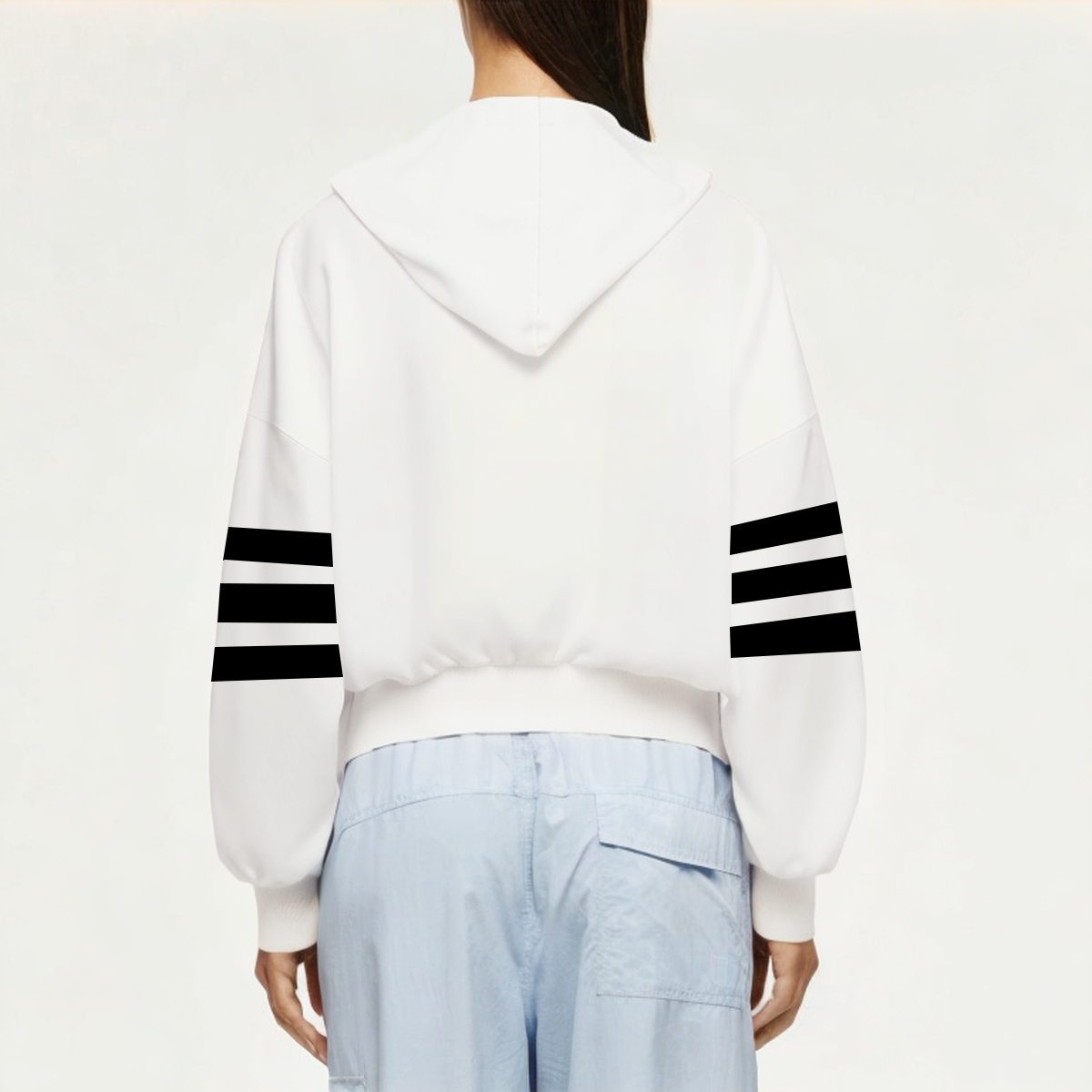 Breathable hooded women's sweatshirt jacket