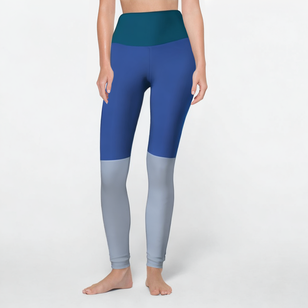 Colorblock high waist women's sports leggings