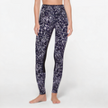 Purple printed women's sports leggings