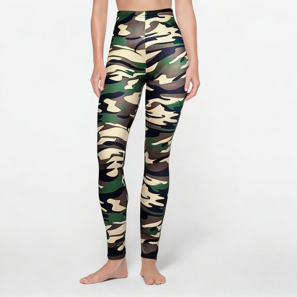 Camouflage print women's sports leggings