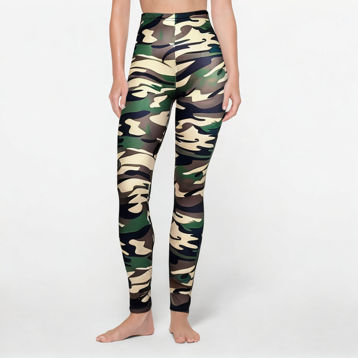 Camouflage print women's sports leggings
