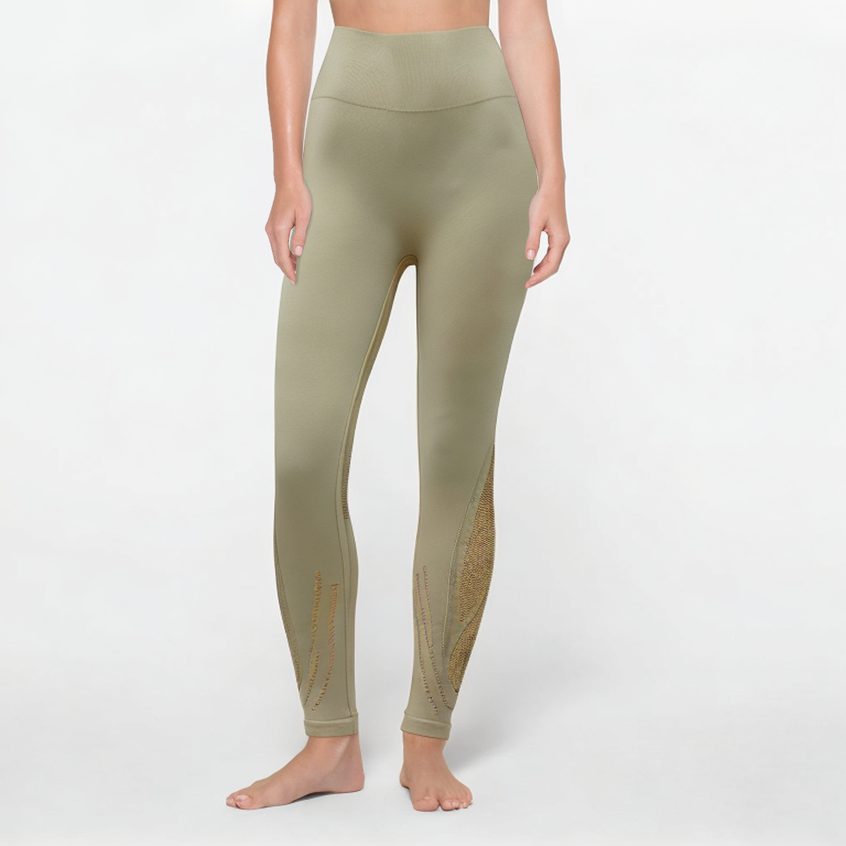 Breathable mesh women's sports tights