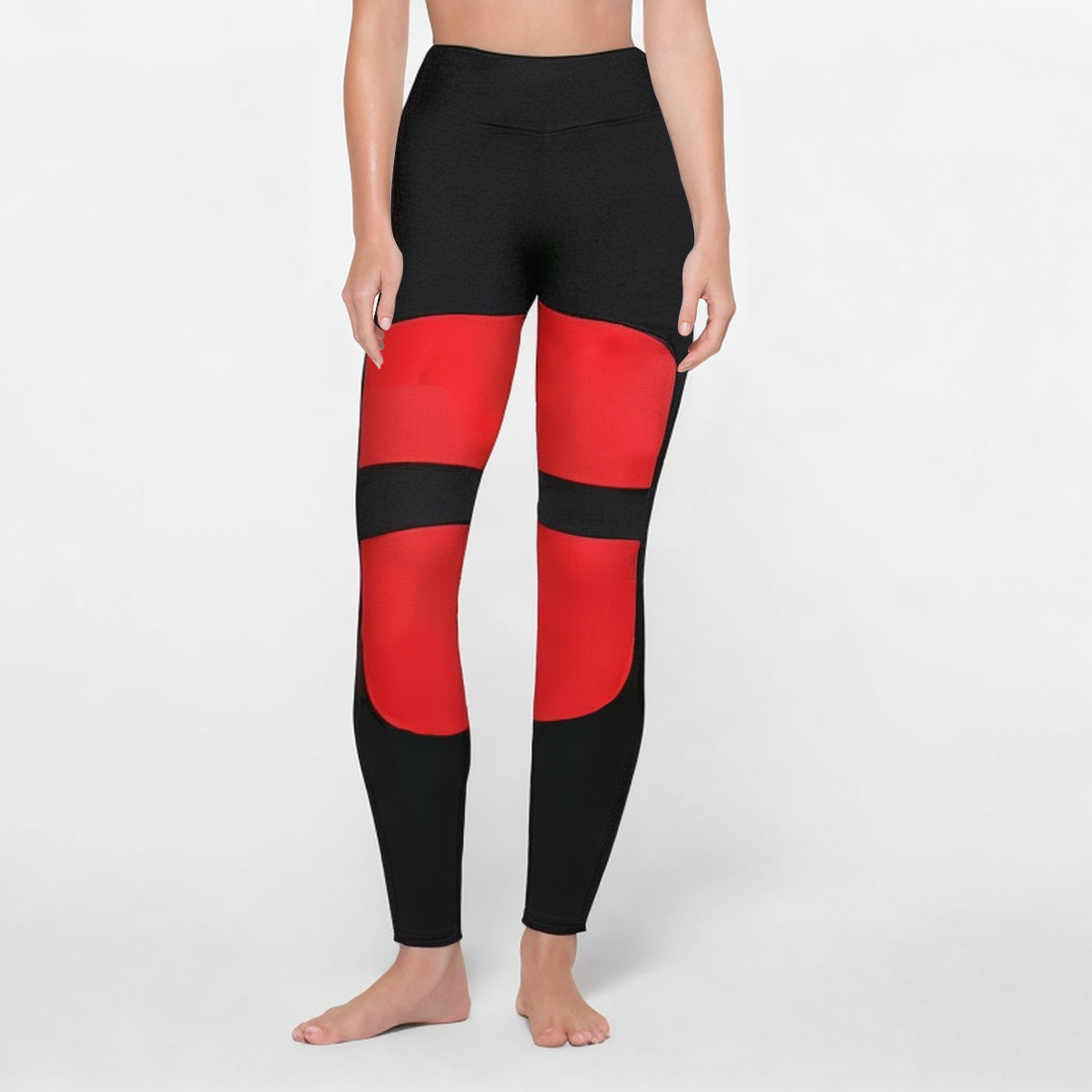 Colorblock seamless women's sports leggings