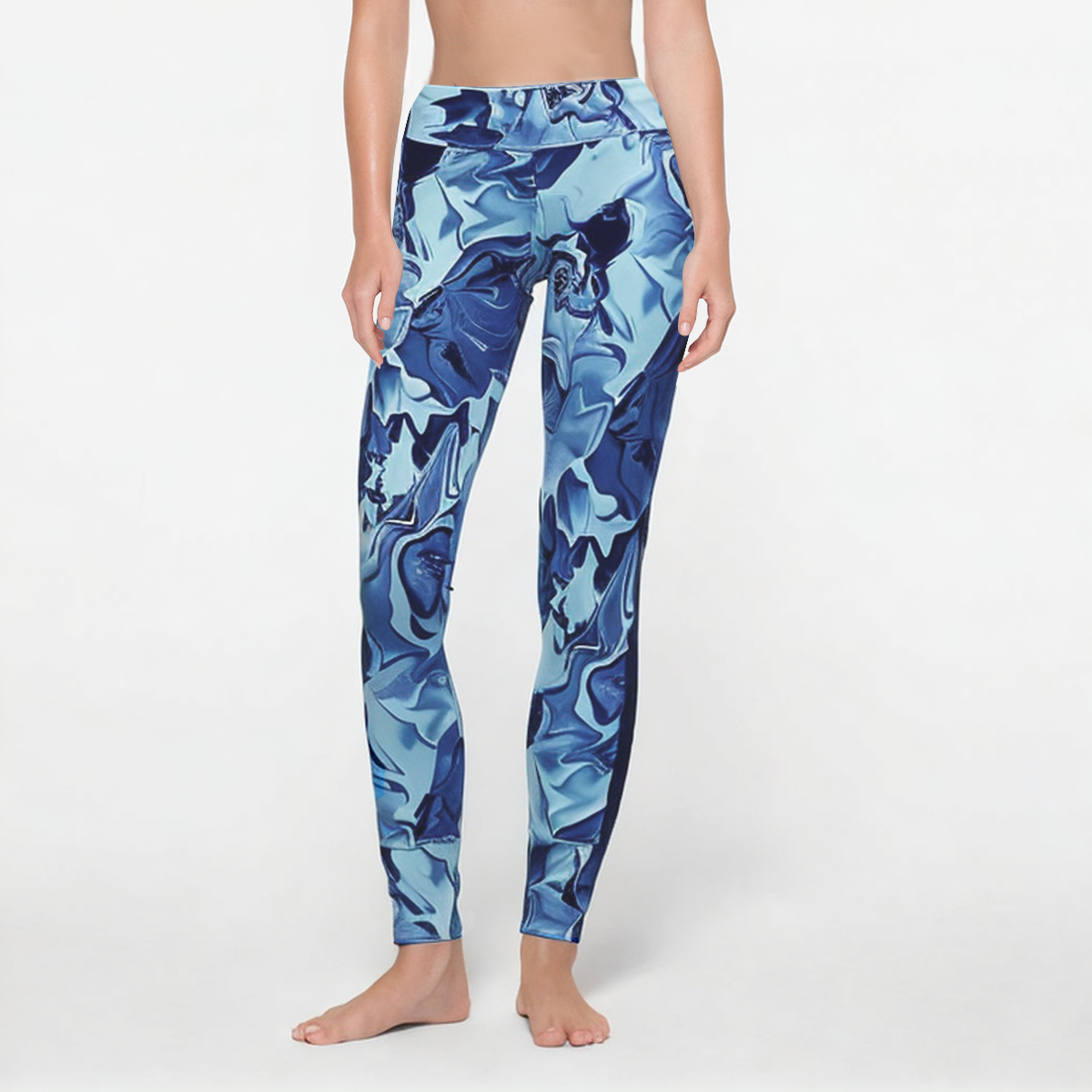 Printed seamless women's athletic leggings