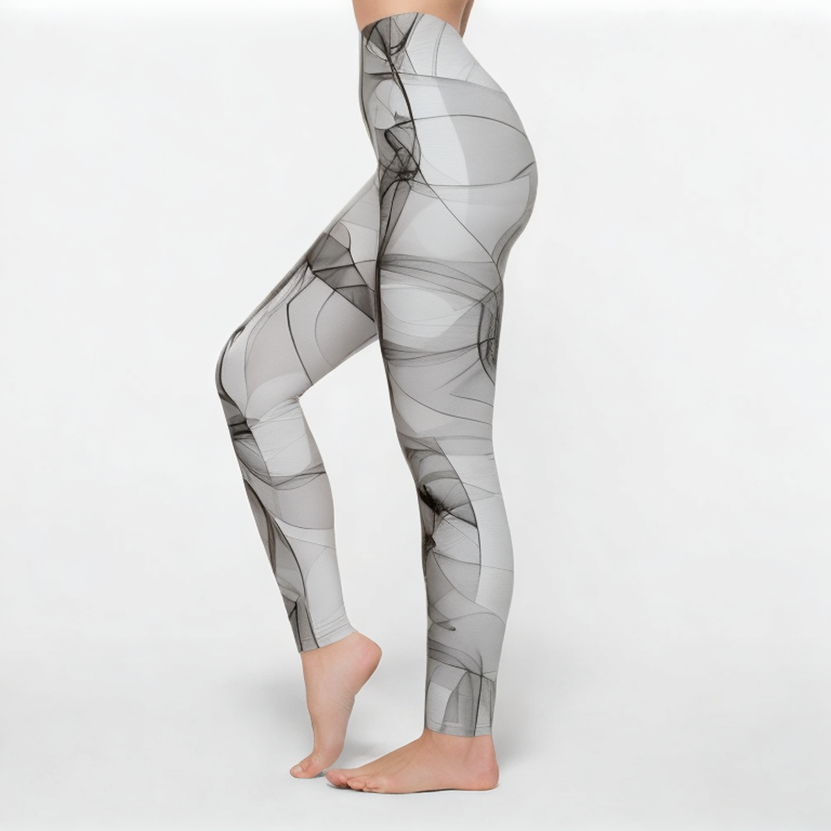High waist printed women's sports leggings