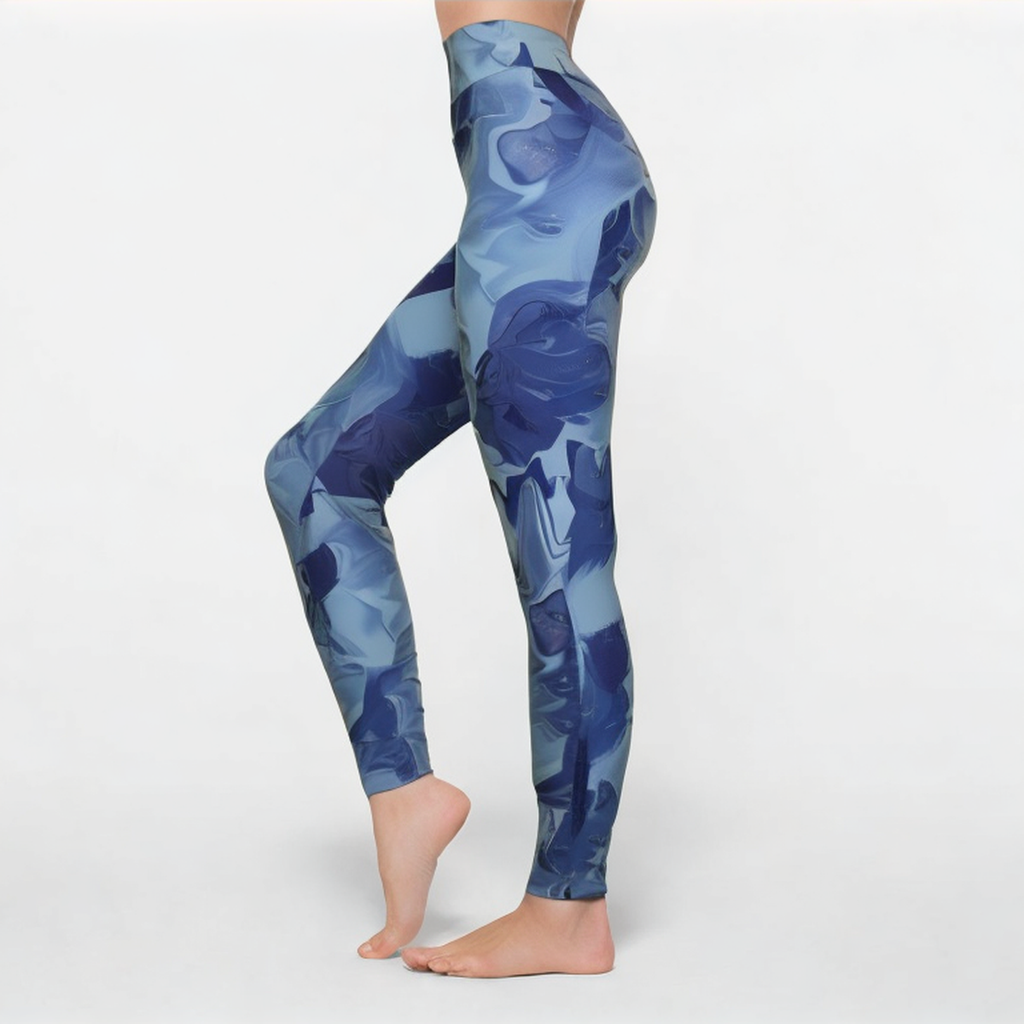 Printed seamless women's athletic leggings