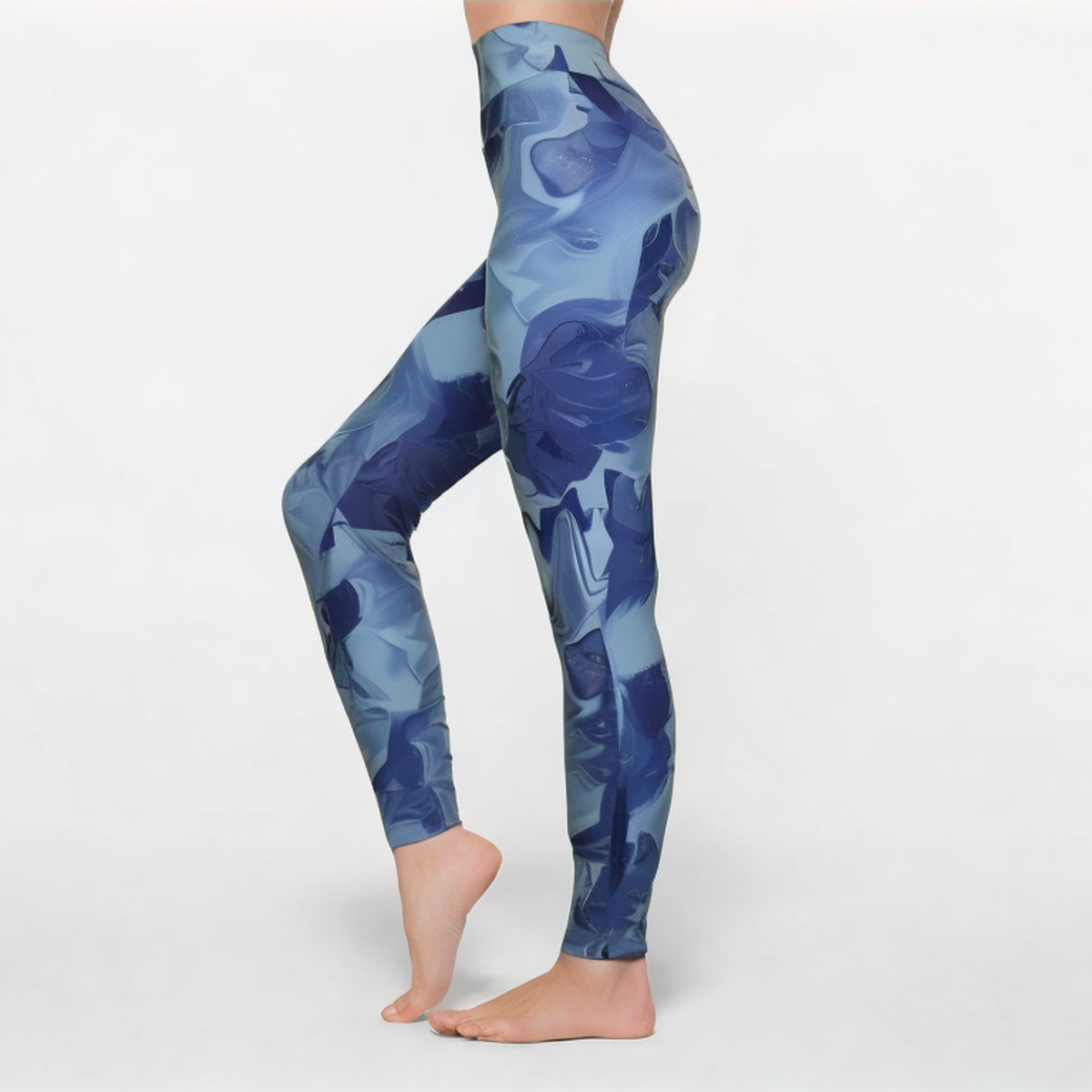 Printed seamless women's athletic leggings